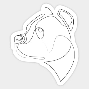 Pit Bull - one line drawing Sticker